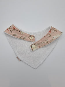 Bunnies and butterflies fitted bib
