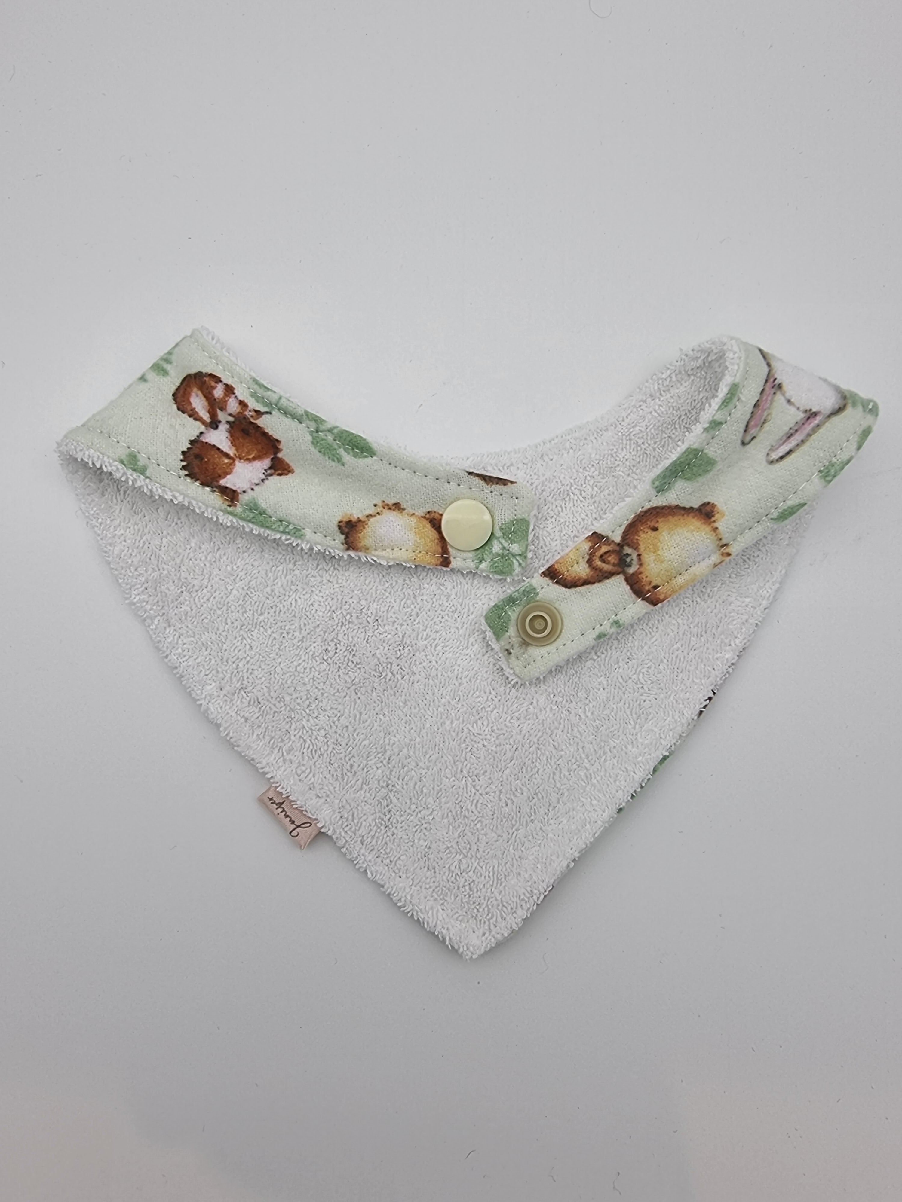 Autumn wildlife fitted bib