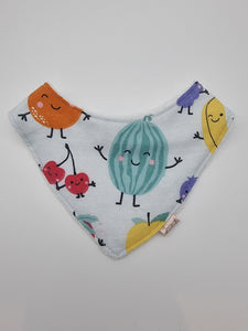 Smiley fruit fitted bib
