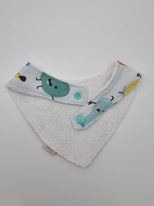 Smiley fruit fitted bib