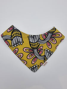Floral mustard fitted bib