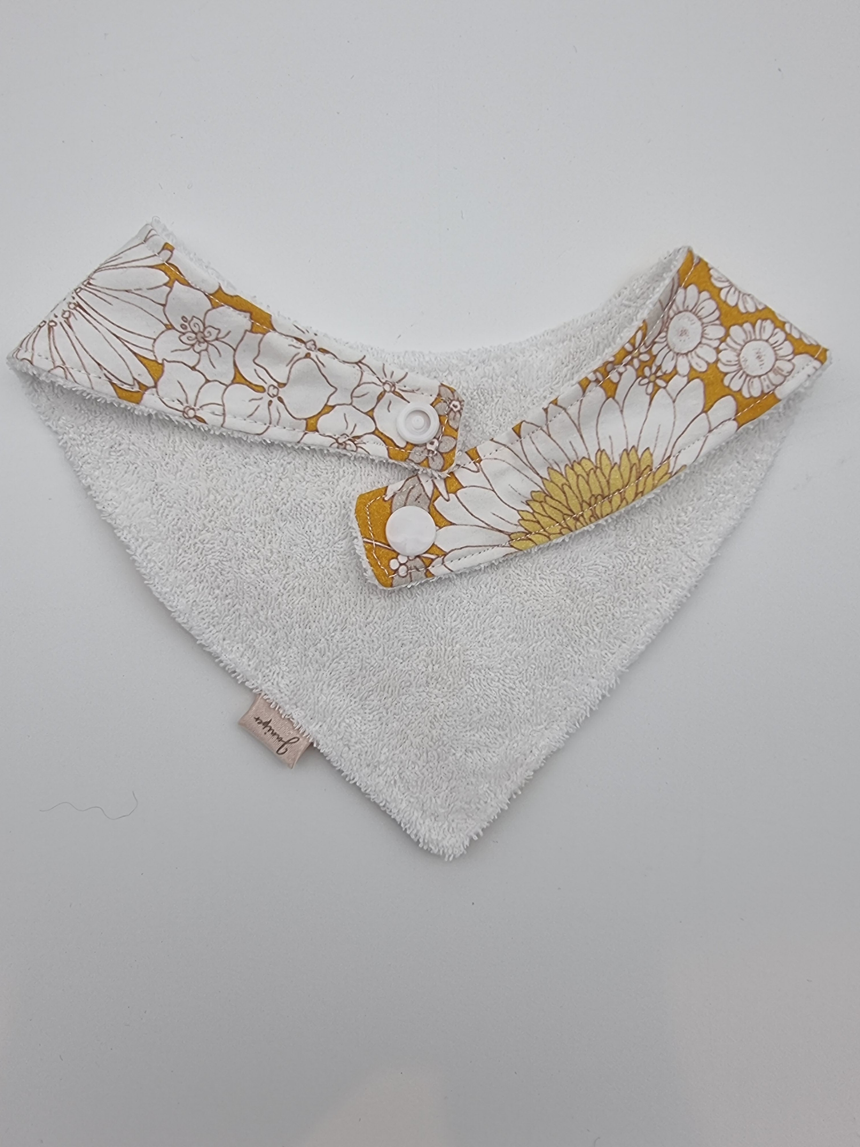 Floral yellow fitted bib