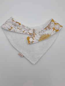 Floral yellow fitted bib