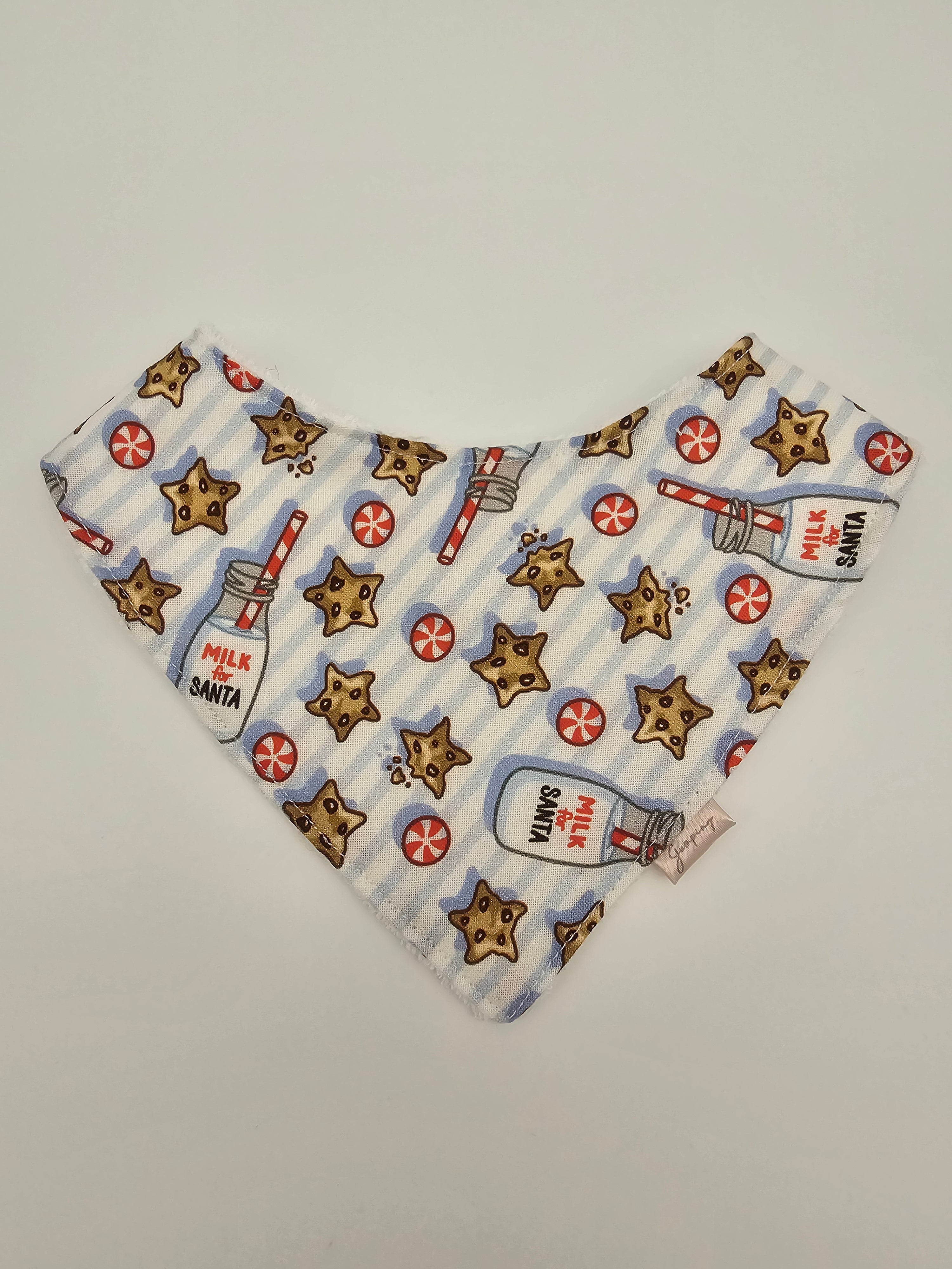 Milk and cookies for Santa fitted bib