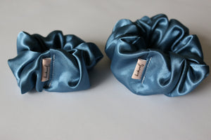 Satin Blue Scrunchie