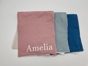 Plain Colour & Personalised Burp Cloth
