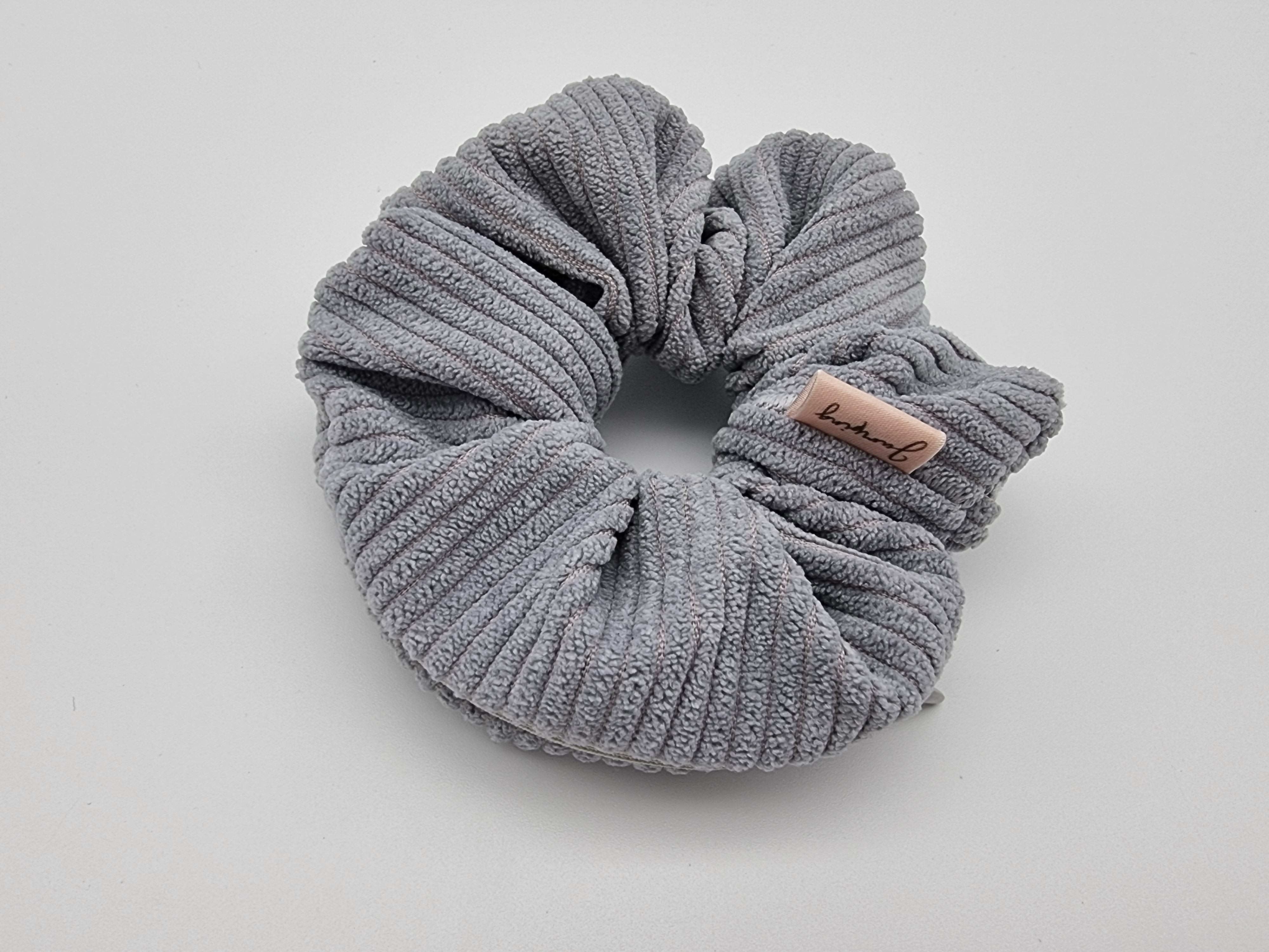 Pouch Scrunchie - Grey Cord