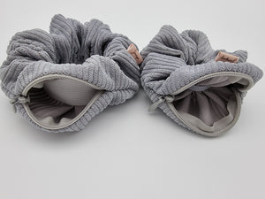 Pouch Scrunchie - Grey Cord