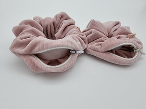 Pouch Scrunchie - Pink Cord