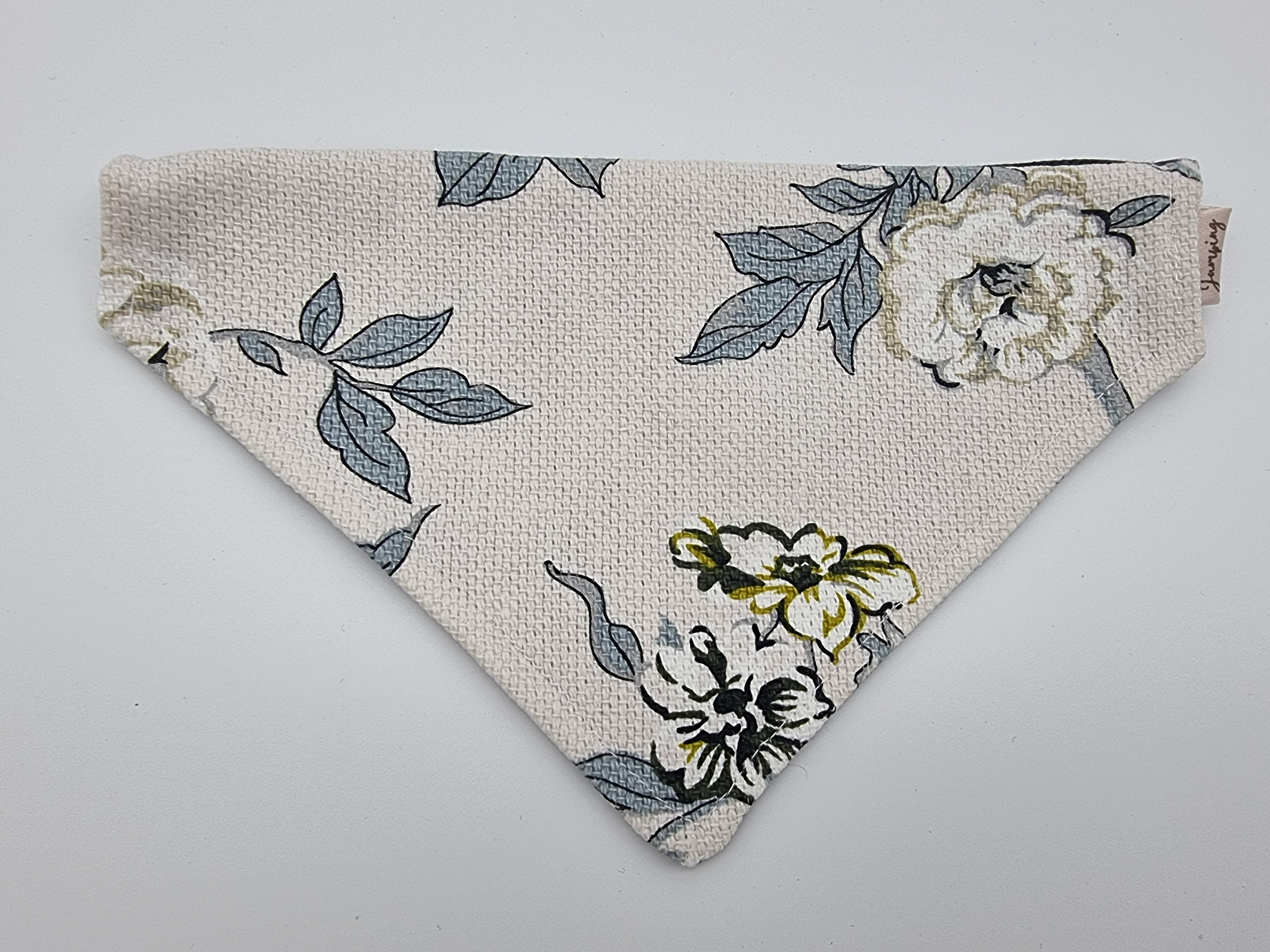 Floral Canvas pet bandana