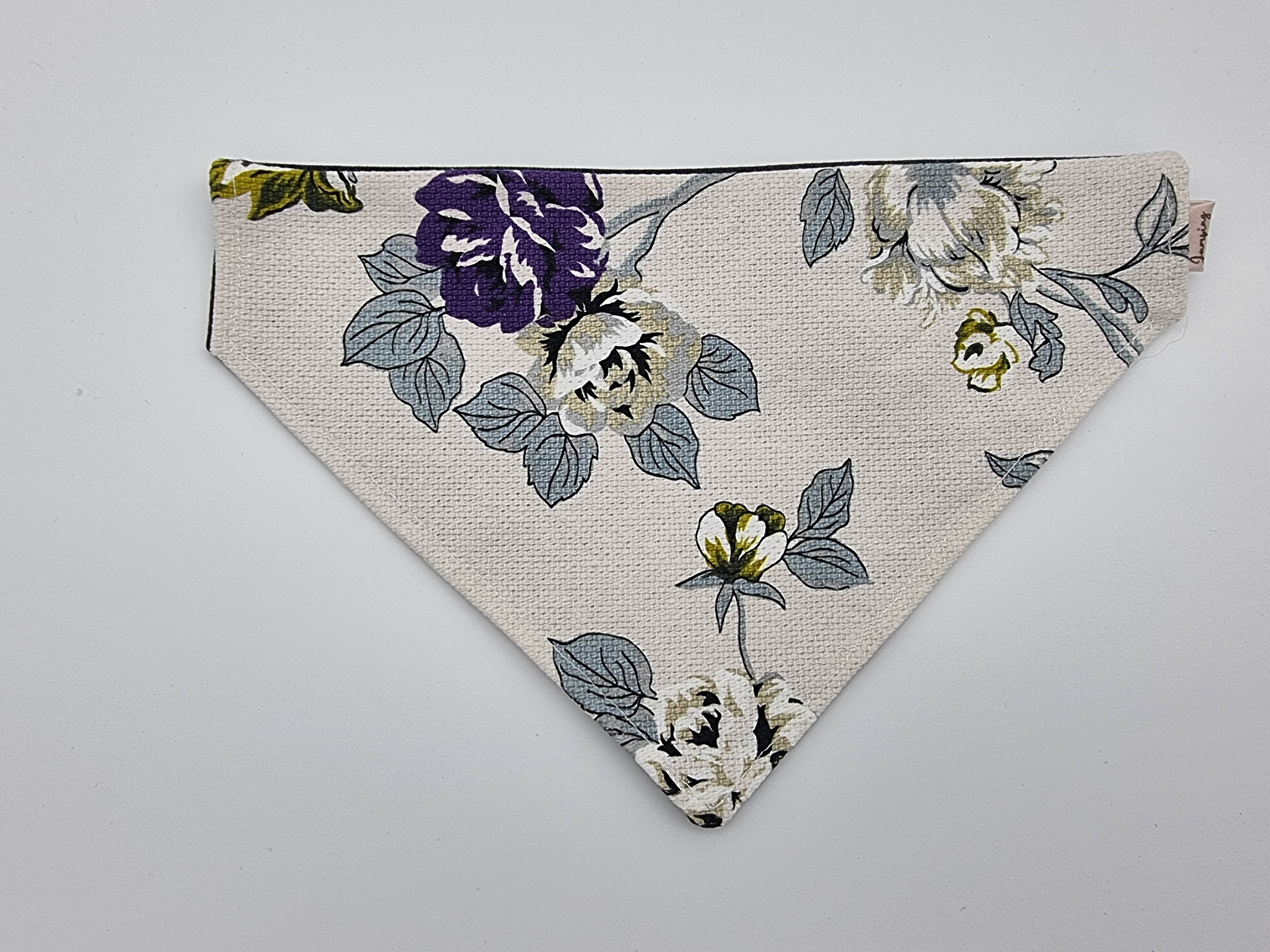 Floral Canvas pet bandana