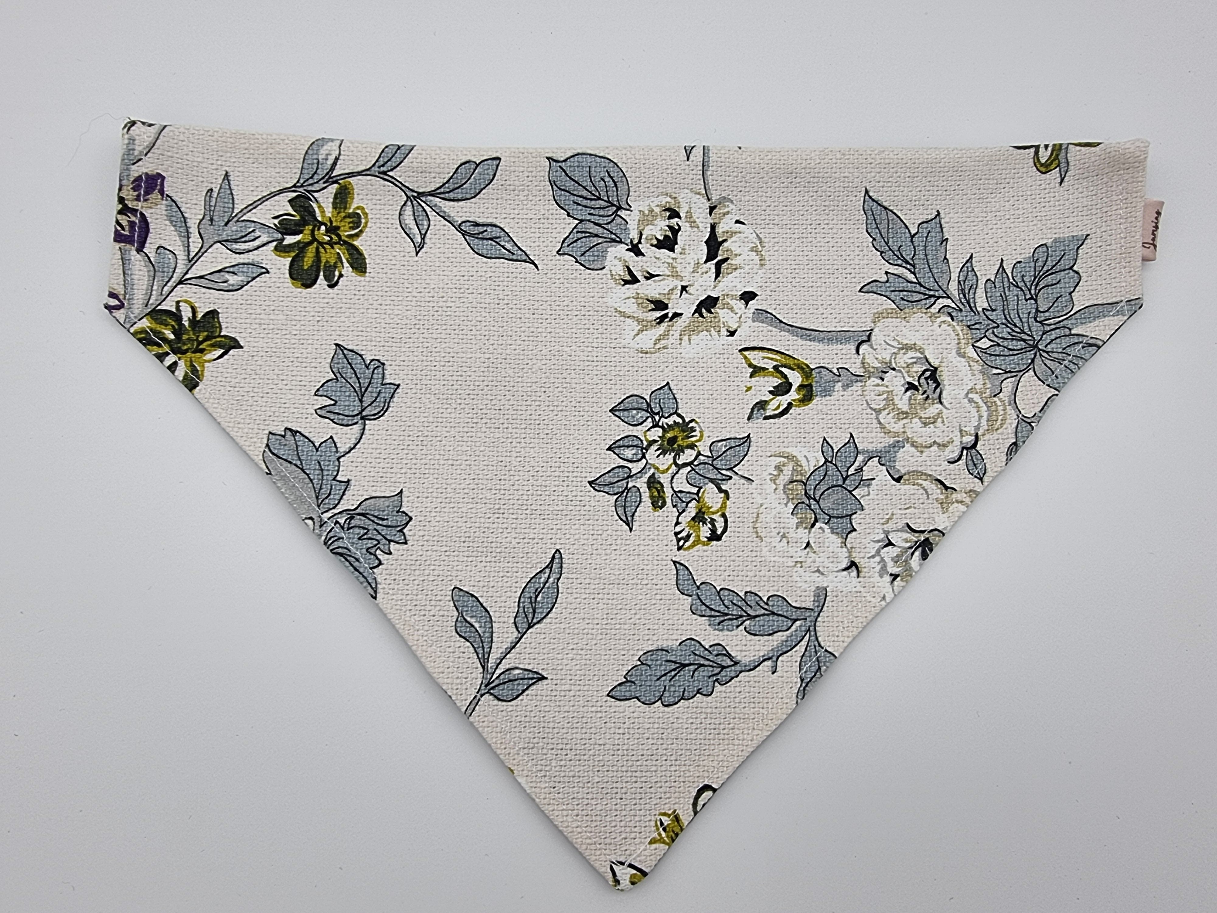 Floral Canvas pet bandana