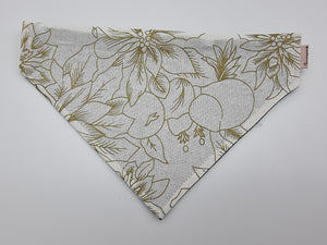 Gold Poinsettia pet bandana