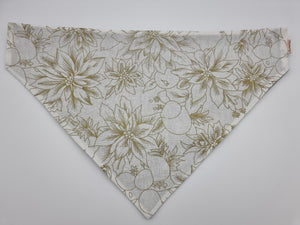 Gold Poinsettia pet bandana