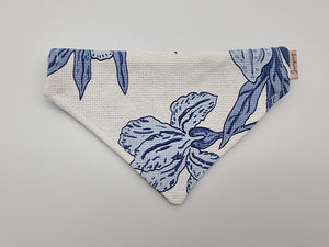 Blue Floral Canvas pet bandana