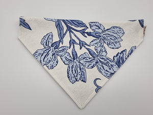 Blue Floral Canvas pet bandana