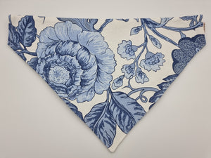 Blue Floral Canvas pet bandana