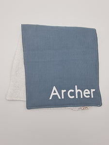 Plain Colour & Personalised Burp Cloth