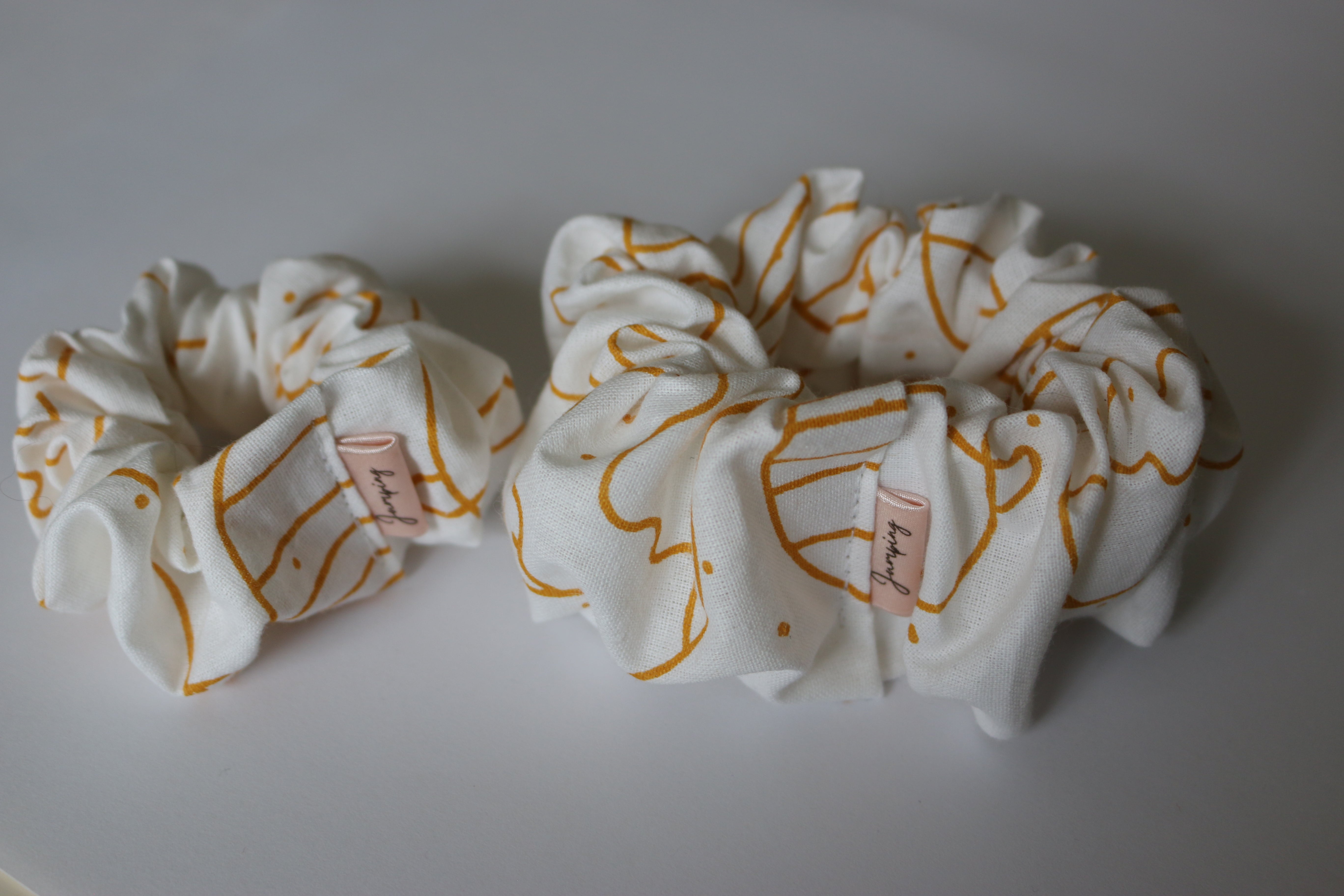 Mustard Planet Scrunchies