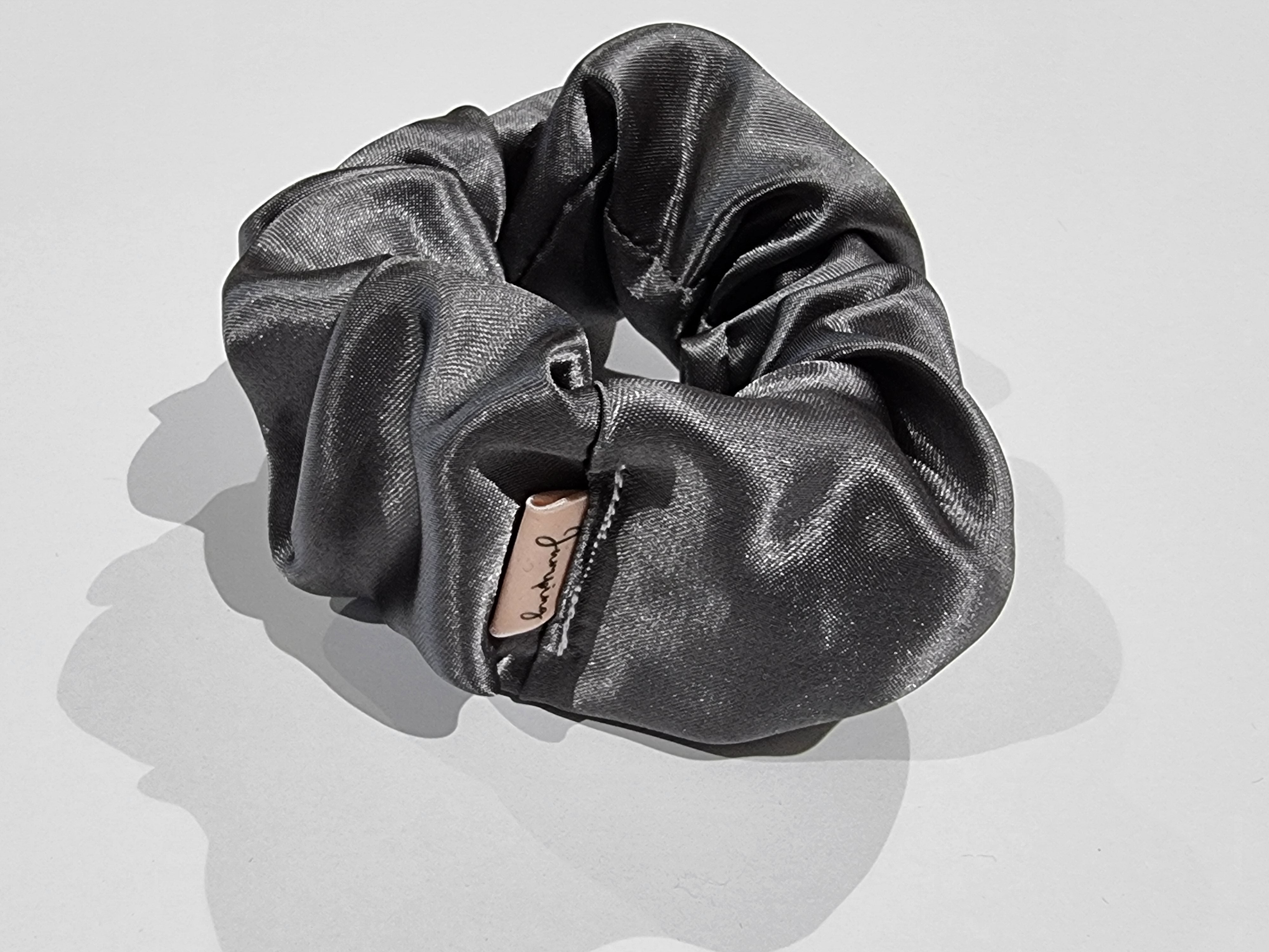 Satin Grey Scrunchie