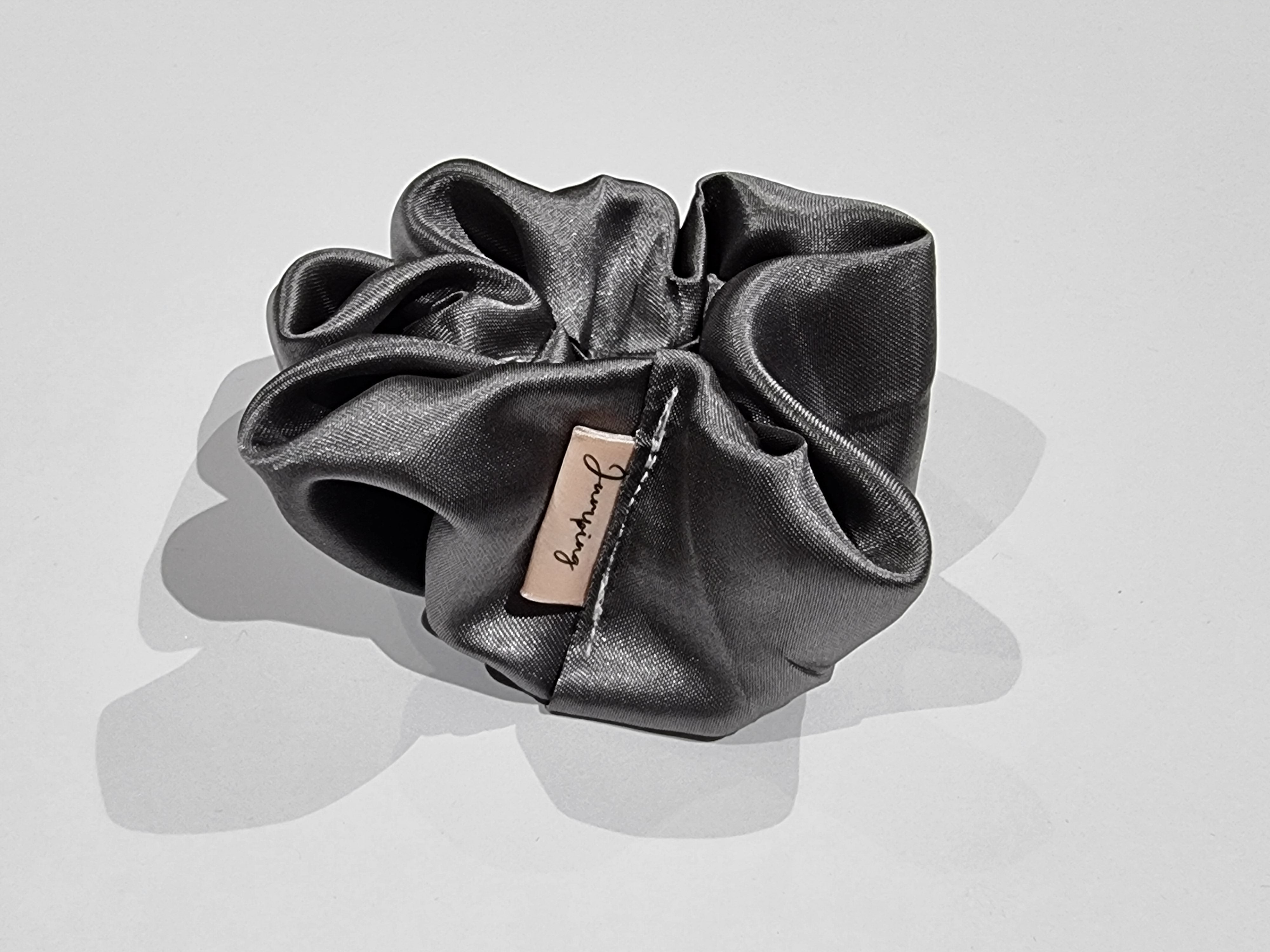 Satin Grey Scrunchie