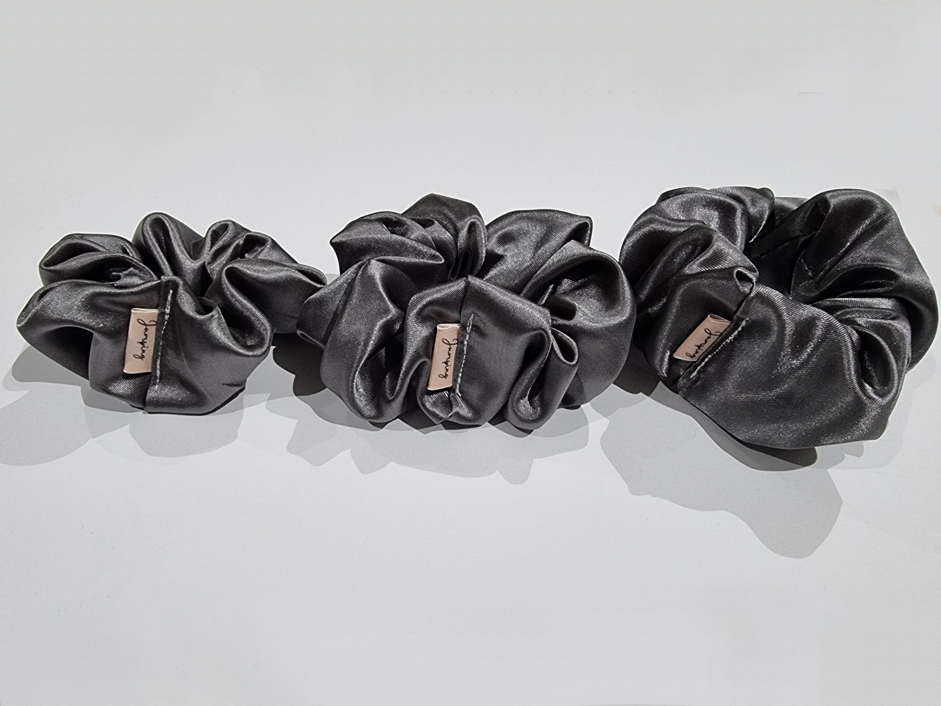 Satin Grey Scrunchie