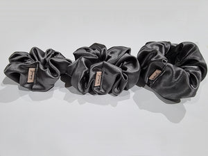 Satin Grey Scrunchie
