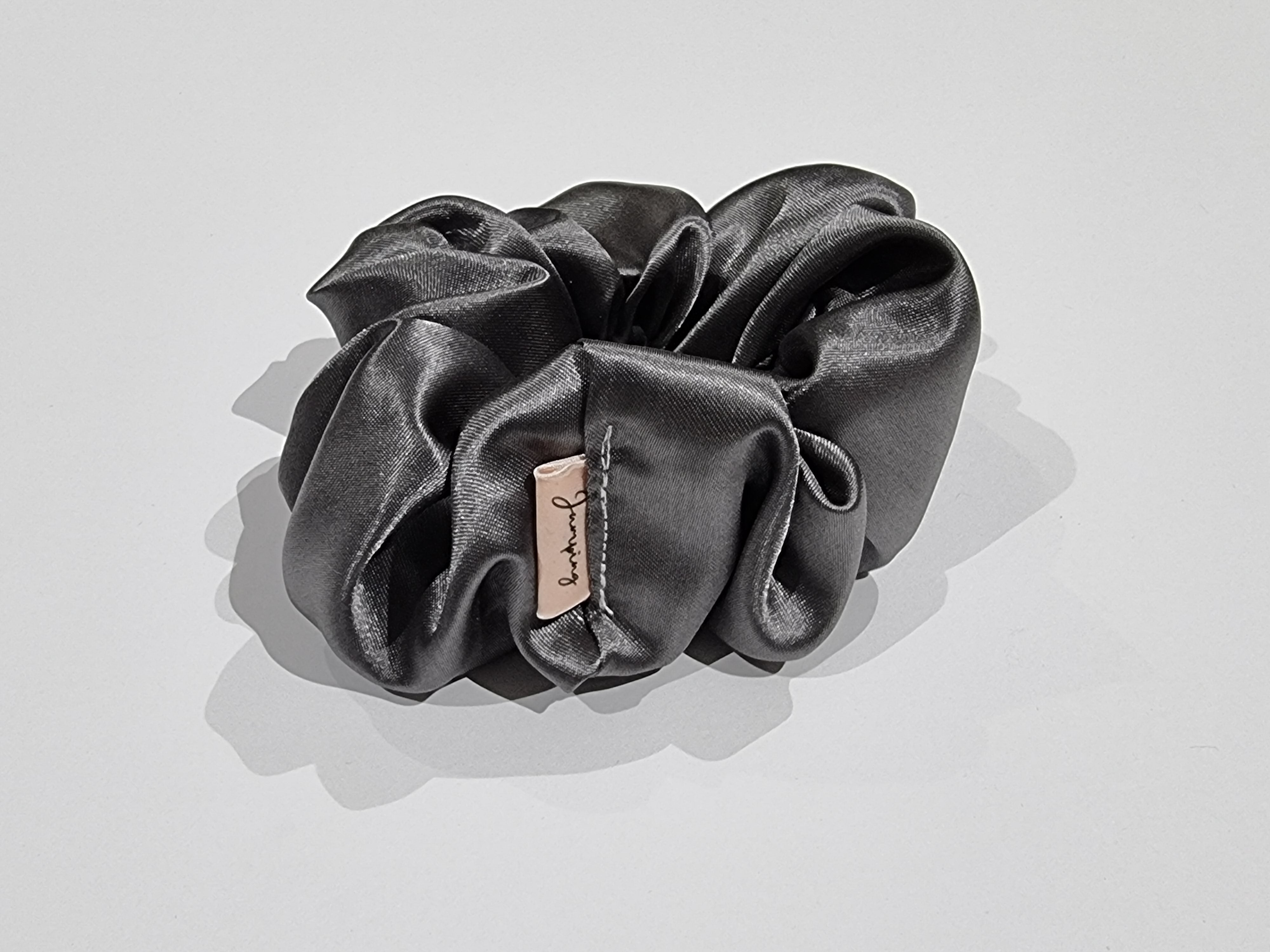 Satin Grey Scrunchie
