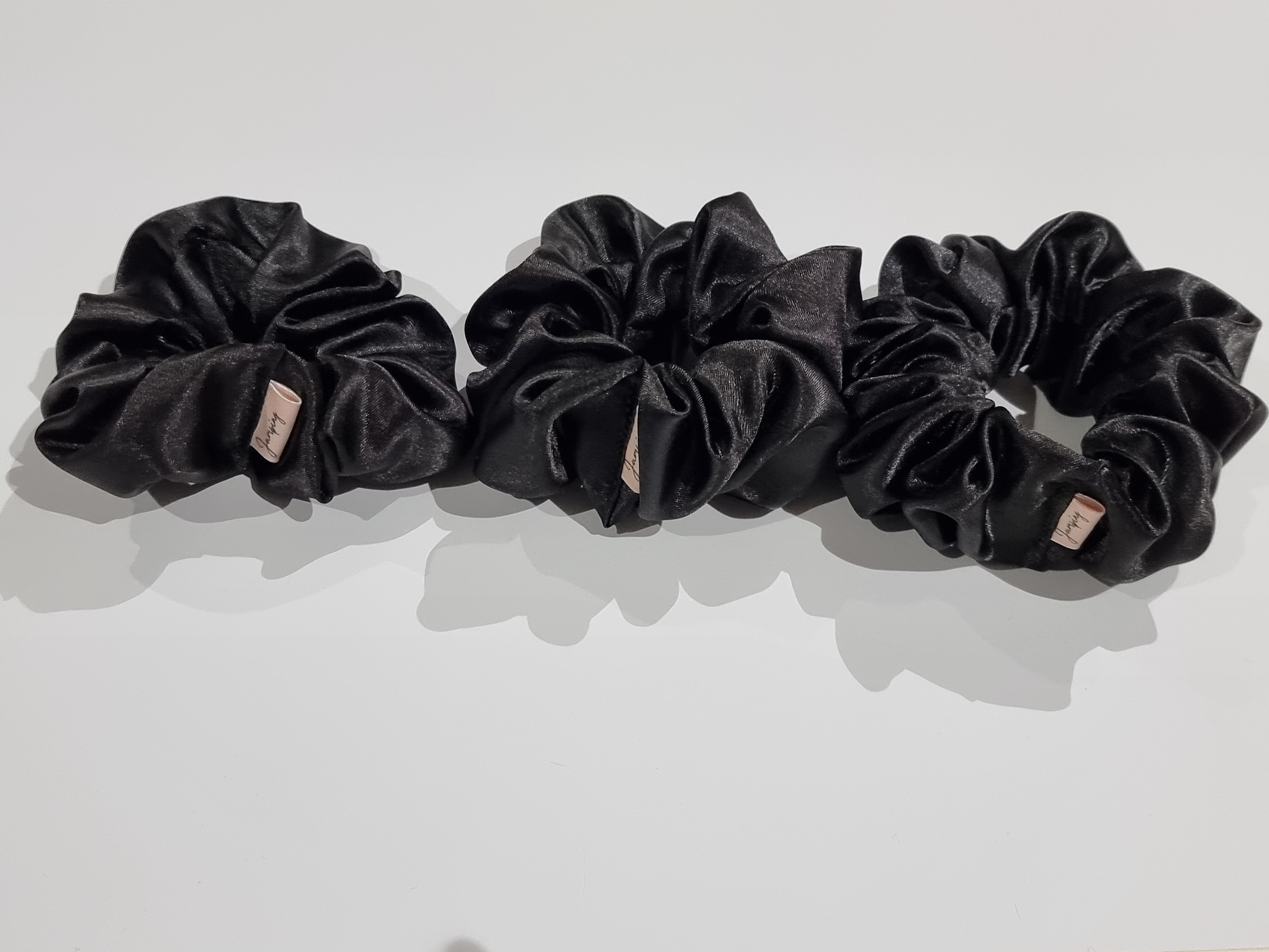 Satin Black Scrunchie