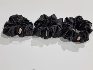 Satin Black Scrunchie
